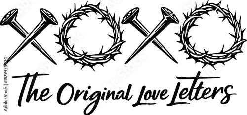 The Original Love Letters XOXO SVG file, Faith Hope Love SVG, Christian Ichthys Cross Dove svg