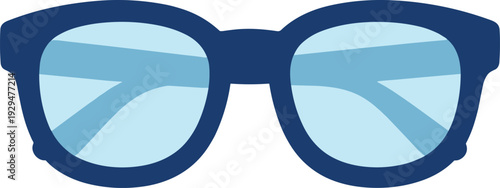 Classic blue frame glasses for improved vision and eye protection