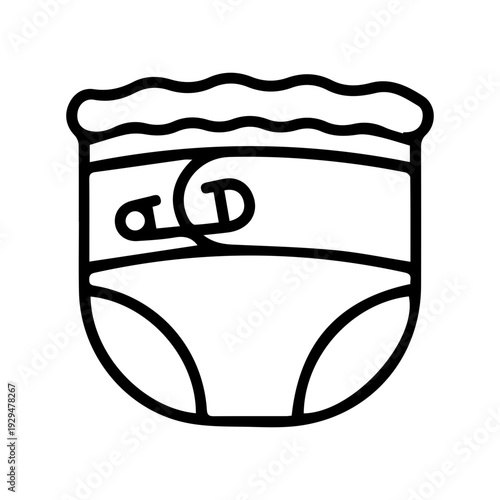 Baby Diaper Pin Icon