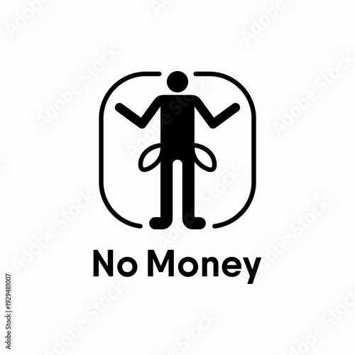 No Money information sign