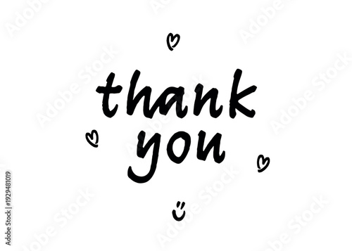 VECTOR Thank you hand drawn inscription with lines. Calligraphic inscription, vector illustration 2