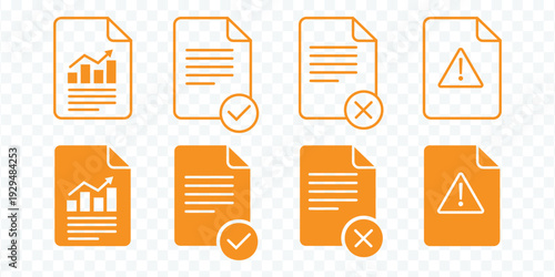 Invoice Contract Document Icons Set. Outline %26 Solid File Paper Symbols. Business Document Icons Pack. Minimal Office File Icons. Contract and Invoice File Icons. File transfer icons vector 