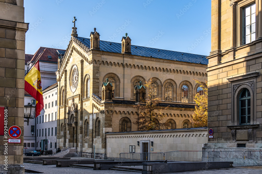 Fototapeta premium The All Saints Church, Allerheiligen-Hofkirche in Munich, Germany