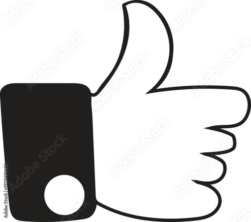 Thumbs up and thumbs down like and unlike cartoon vector icon set design