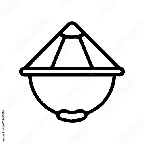 Asian conical hat icon