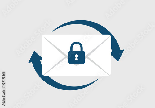 Secure Email Communication and Data Protection Concept.