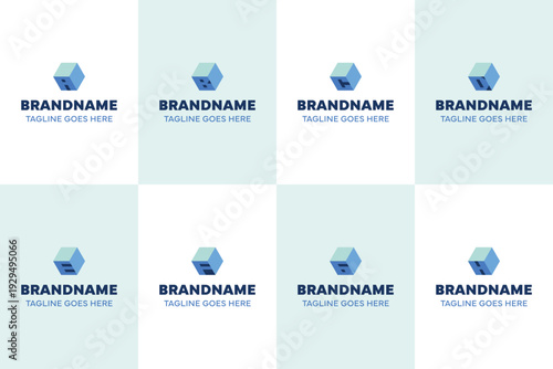 Letter A B C D E F G H Ice Cube Hexagon logo, symbolizing clarity, strength, and structured precision