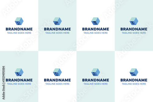 Letter R S T U V X Y Z Ice Cube Hexagon logo, symbolizing clarity, strength, and structured precision