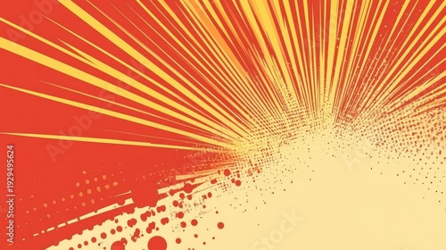Abstract Burst of Energy: A dynamic illustration bursting with radiant light and motion, showcasing a captivating blend of vibrant colors and energetic design.
