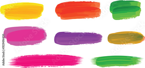 Set, of, Colorful, Hand, Painted, Acrylic, Brush, Strokes, and, Abstract, Oil, Paint, Textures, for, Artistic, Backgrounds, and, Creative, Design, Projects