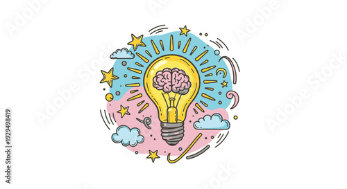 Hand Drawn Programming Code Brackets with Tag Symbol, Isolated