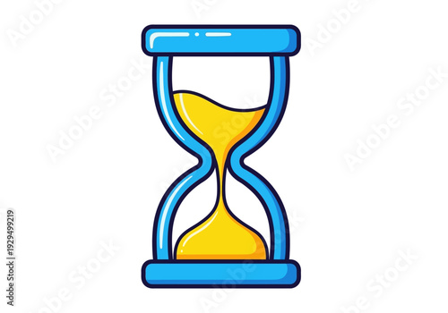 Stylized Hourglass Icon Representing Time Passing.