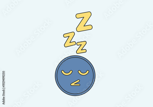 Sleeping Face Icon with Zzz Symbols.