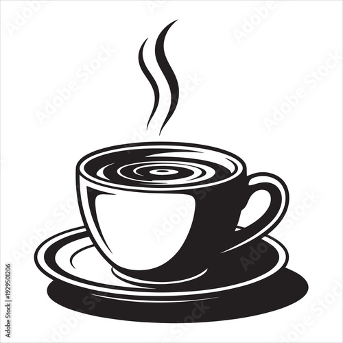 Vector steaming coffee cup icon