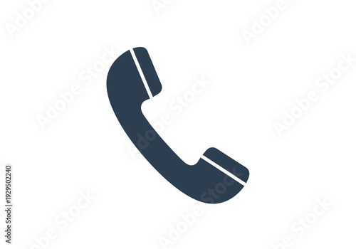 Phone icon for communication and customer support, flat vector