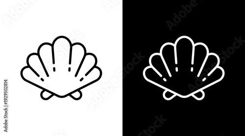 Shell Icon Sheet Black And White