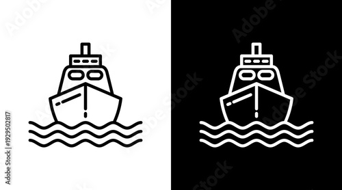 Ship Icon Sheet Black And White