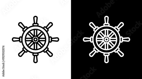 Steering Wheel Icon Sheet Black And White