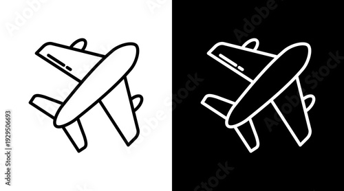 Plane Icon Sheet Black And White