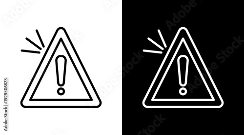 Attention Sign Icon Sheet Black And White