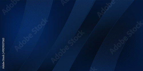 3D modern wave curve abstract presentation background. Luxury paper cut background. Abstract decoration, golden pattern, halftone gradients, 3d Vector illustration. Dark blue background