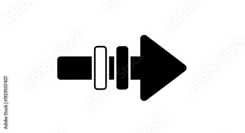 Black Right Arrow Icon with Switch.