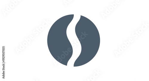 Coffee Bean Logo Design Element.