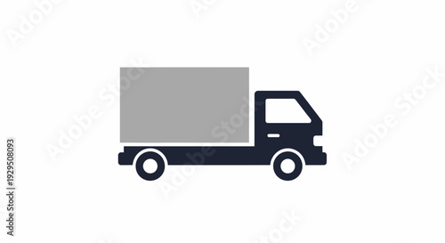 Delivery Truck Illustration Simple Design.