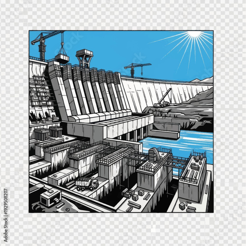 Hydroelectric Dam Power Generation Facility.