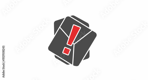 Exclamation Mark Symbol on Dark Box.