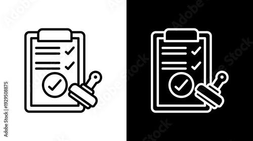 Permit Icon Sheet Black And White