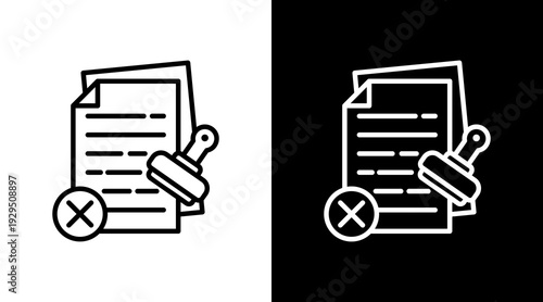 Reject Icon Sheet Black And White