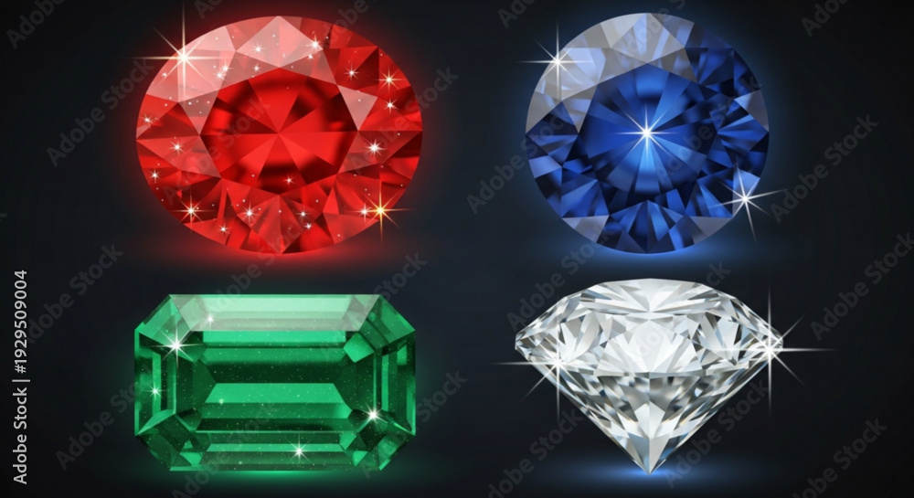 Fototapeta premium Precious Gemstones
