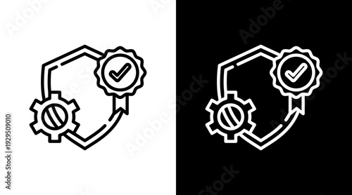 Quality Assurance Icon Sheet Black And White