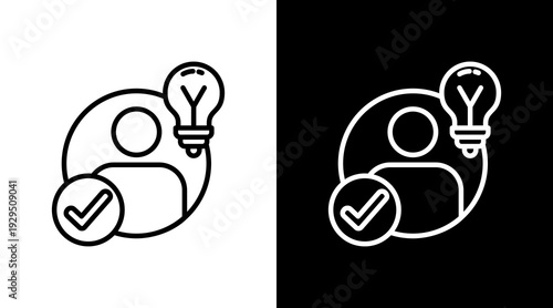Competence Icon Sheet Black And White