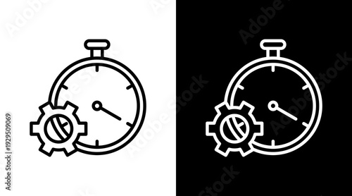 Efficiency Icon Sheet Black And White