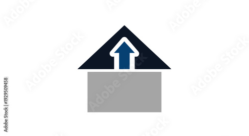 House Roof Icon With Arrow.