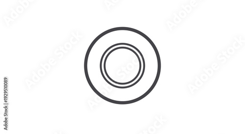 Simple Black Circle Icon on White.