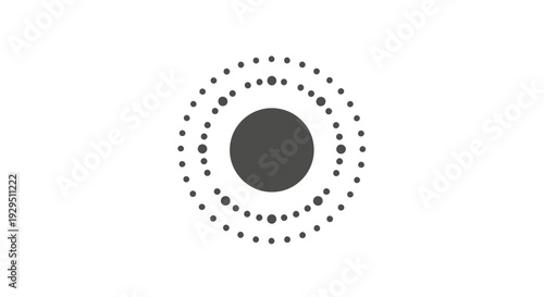Black circle with dotted circles.