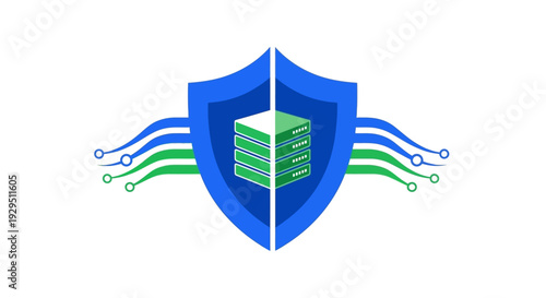 Data protection shield with database and flowing connections