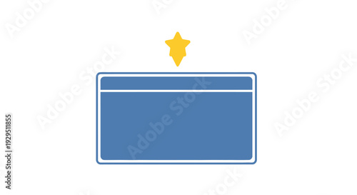 Blue browser window with notification alert.