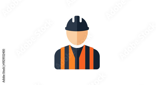 Construction Worker Wearing Safety Vest.