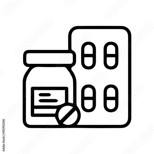 medicine and pills icon