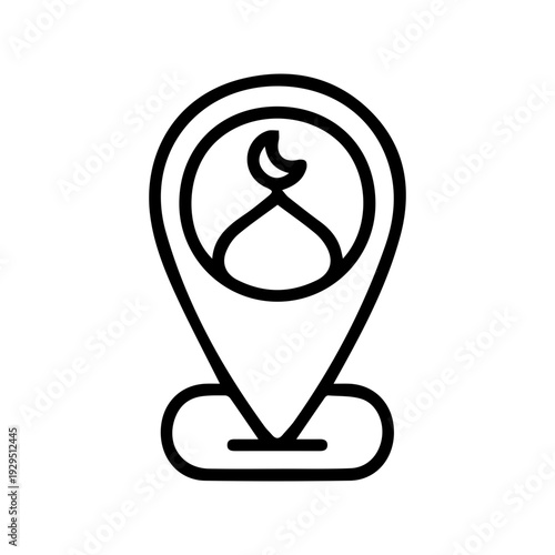 Mosque Map Pin Symbol