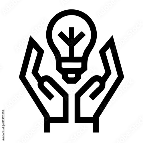 Wallpaper Mural Hands holding light bulb with plant inside, symbol of innovation, sustainable energy, and creative ideas Torontodigital.ca