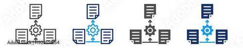 data integrity icon set with multi concept