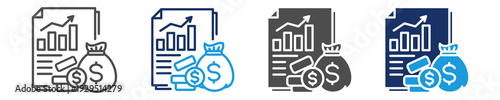profit icon set with multi concept
