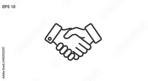 Handshake Icon Symbolizing Partnership Agreement.
