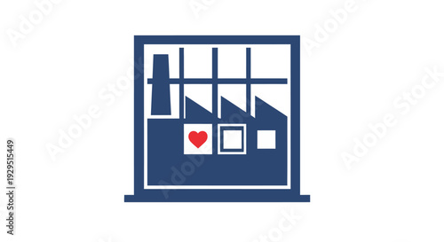 Laptop with heart on screen icon.