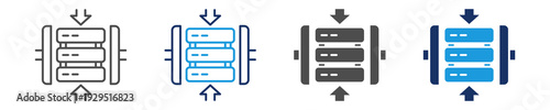 data compression icon set with multi concept